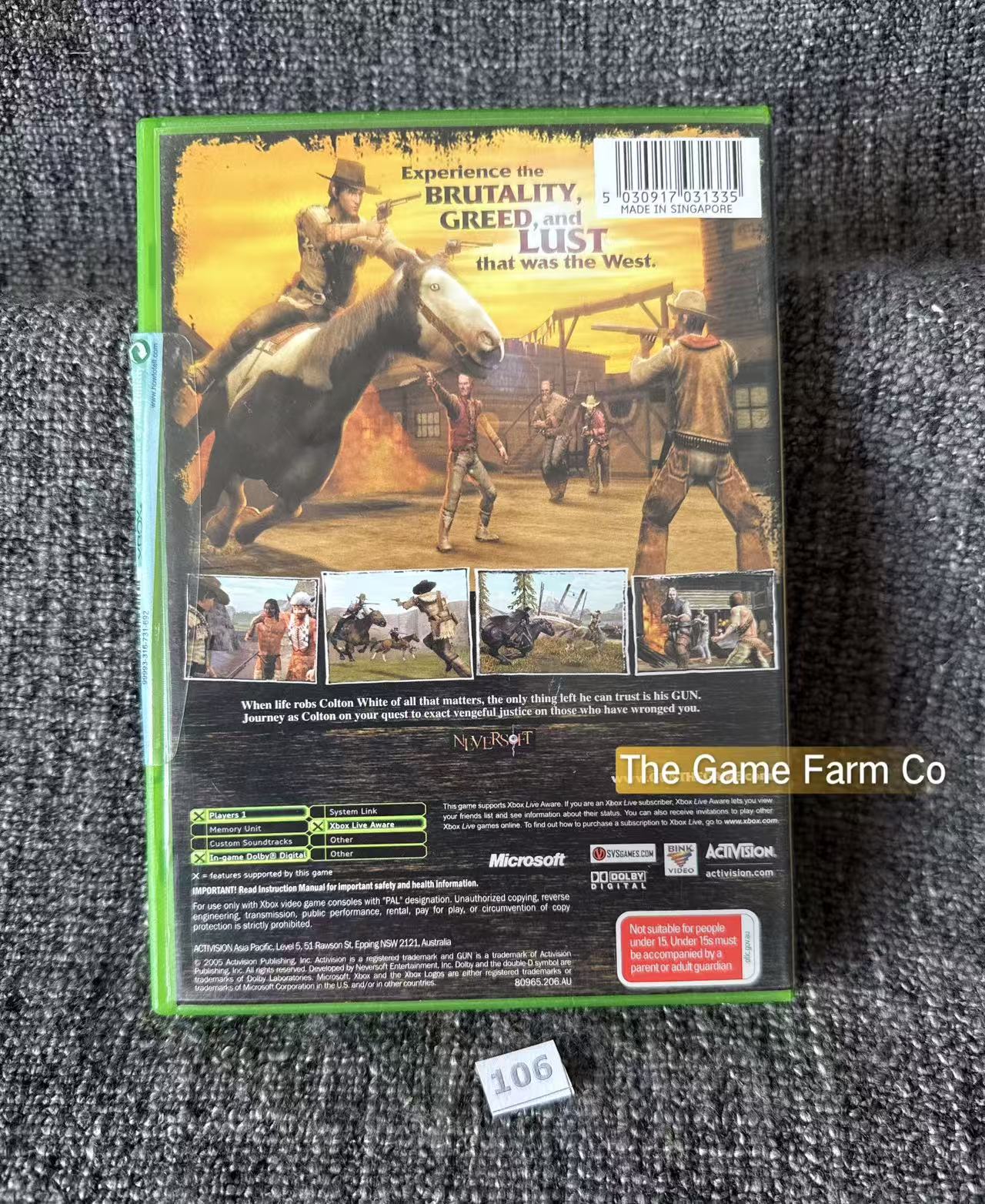Gun Game In Excellent Condition Microsoft Xbox Original