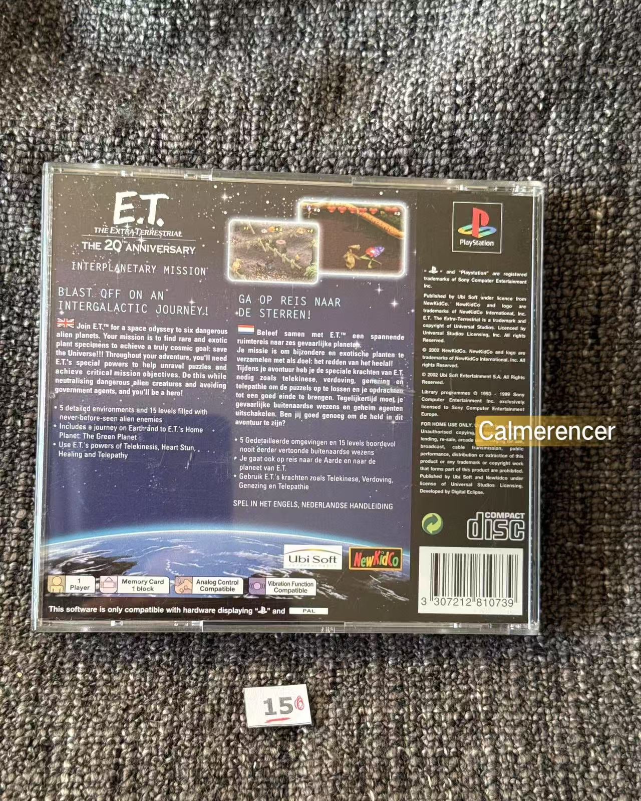 E.T Extra-Terrestrial Interplanetary Mission - Sony Playstation One (PS1) Game