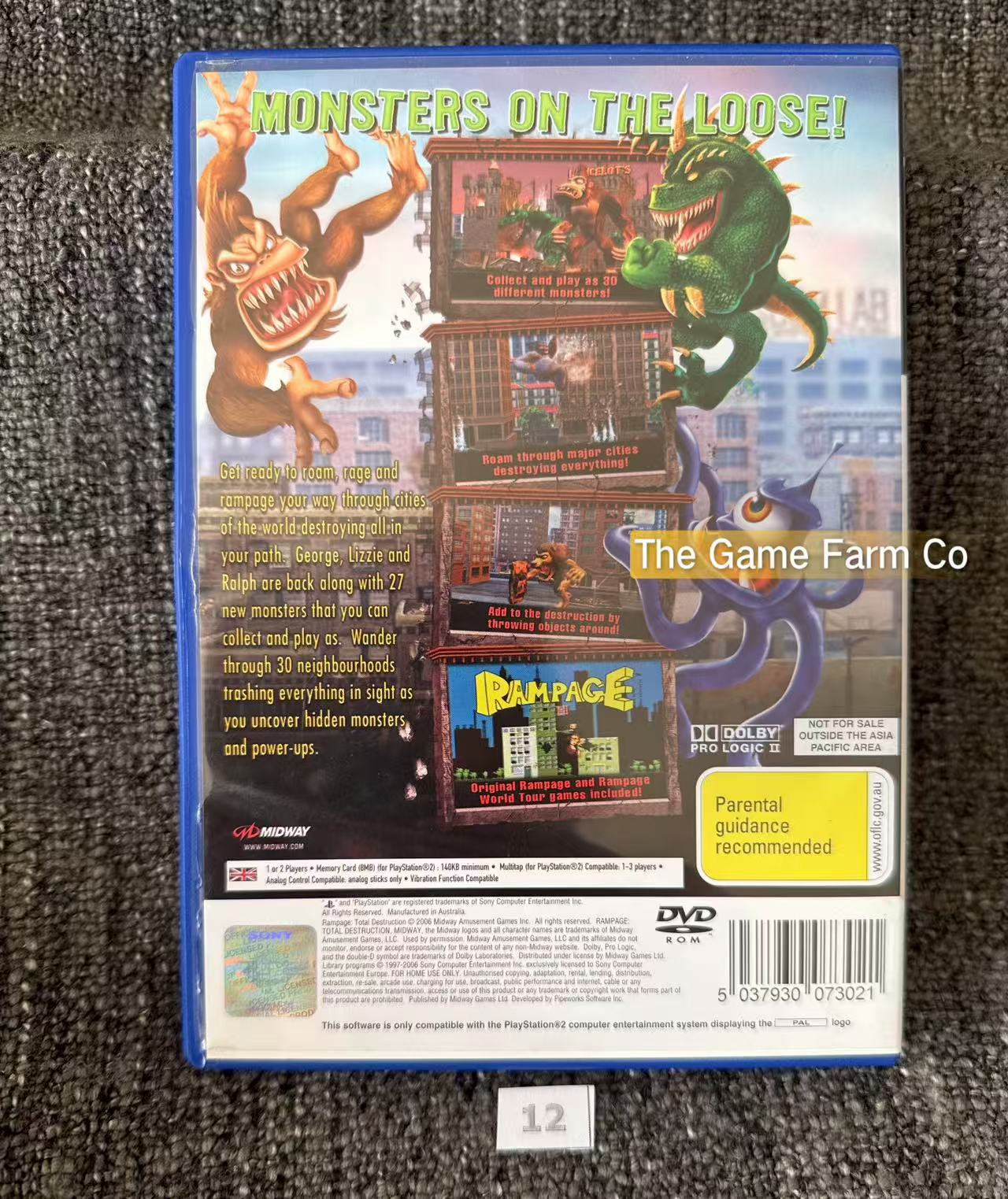 Rampage Total Destruction Game- Sony PlayStation 2 (PS2)