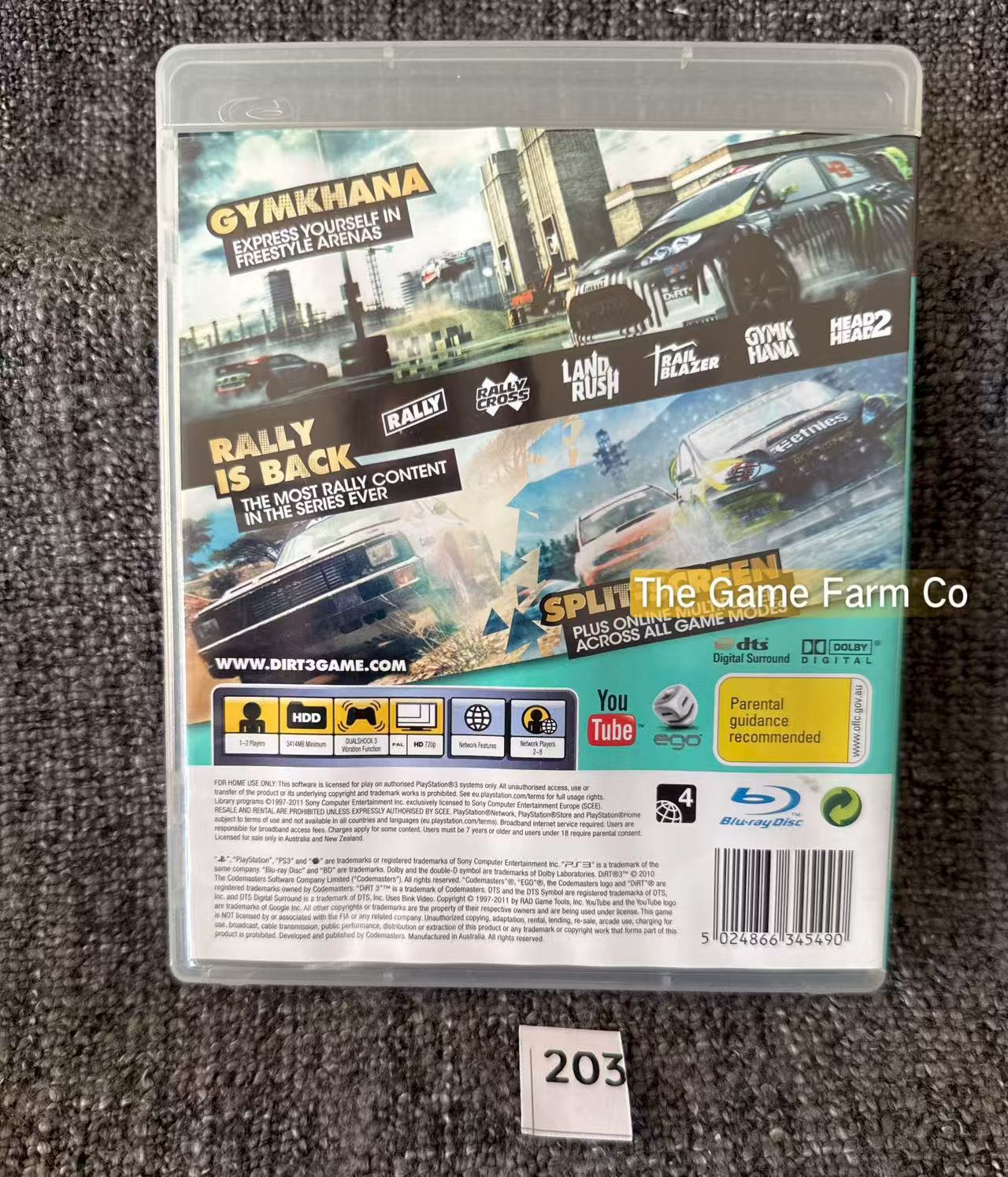 Dirt 3 Game - PS3 - Sony Playstation 3