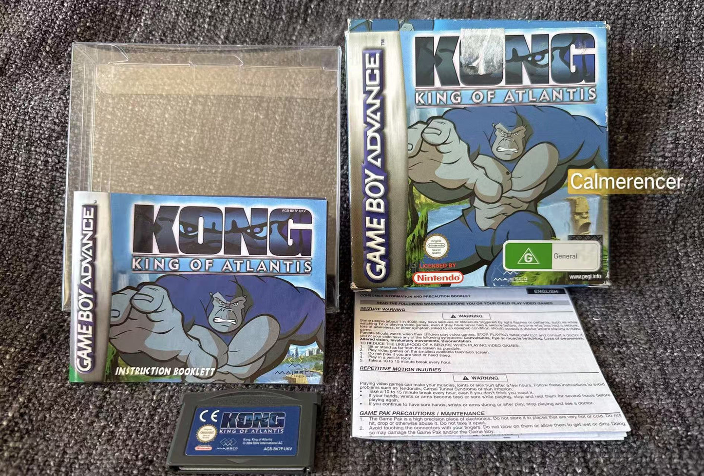 Kong King Of Atlantis Boxed Game -Nintendo Gameboy Advance GBA - Pal Version