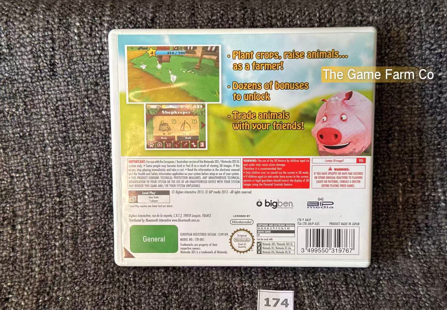 My Farm 3D Nintendo 3DS Physical Game CIB PAL Tested Used