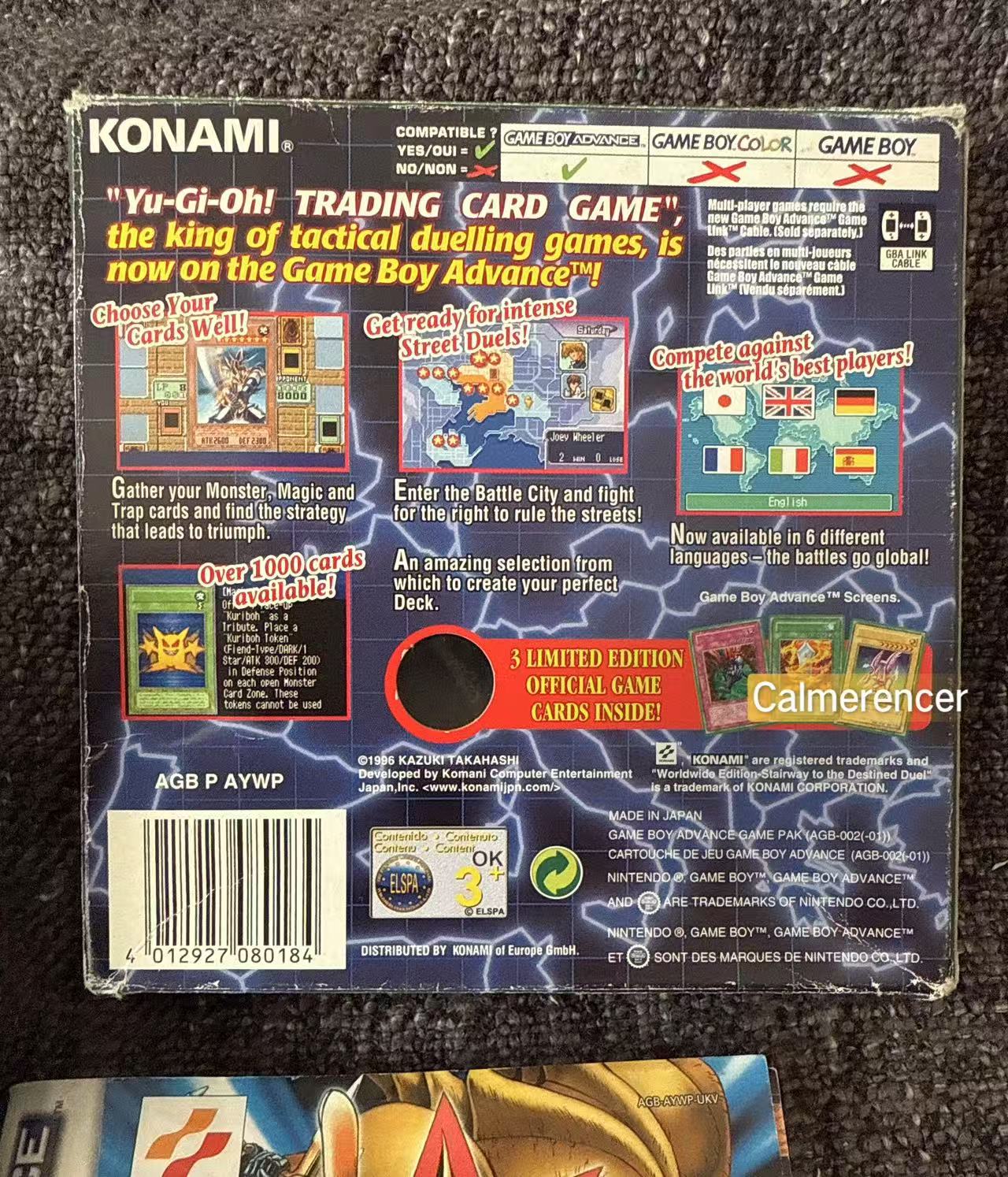 Yu Gi Oh Worldwide Edition Stairway To The Destined Duel Boxed Game -Nintendo Gameboy Advance GBA - Pal Version