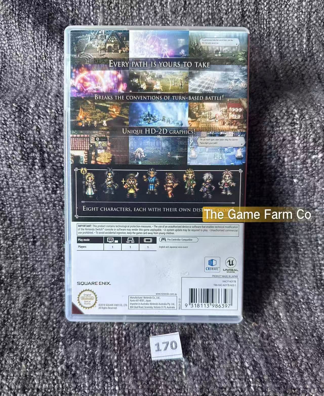Octopath Traveler (Nintendo Switch) Complete CIB Physical Cartridge PAL