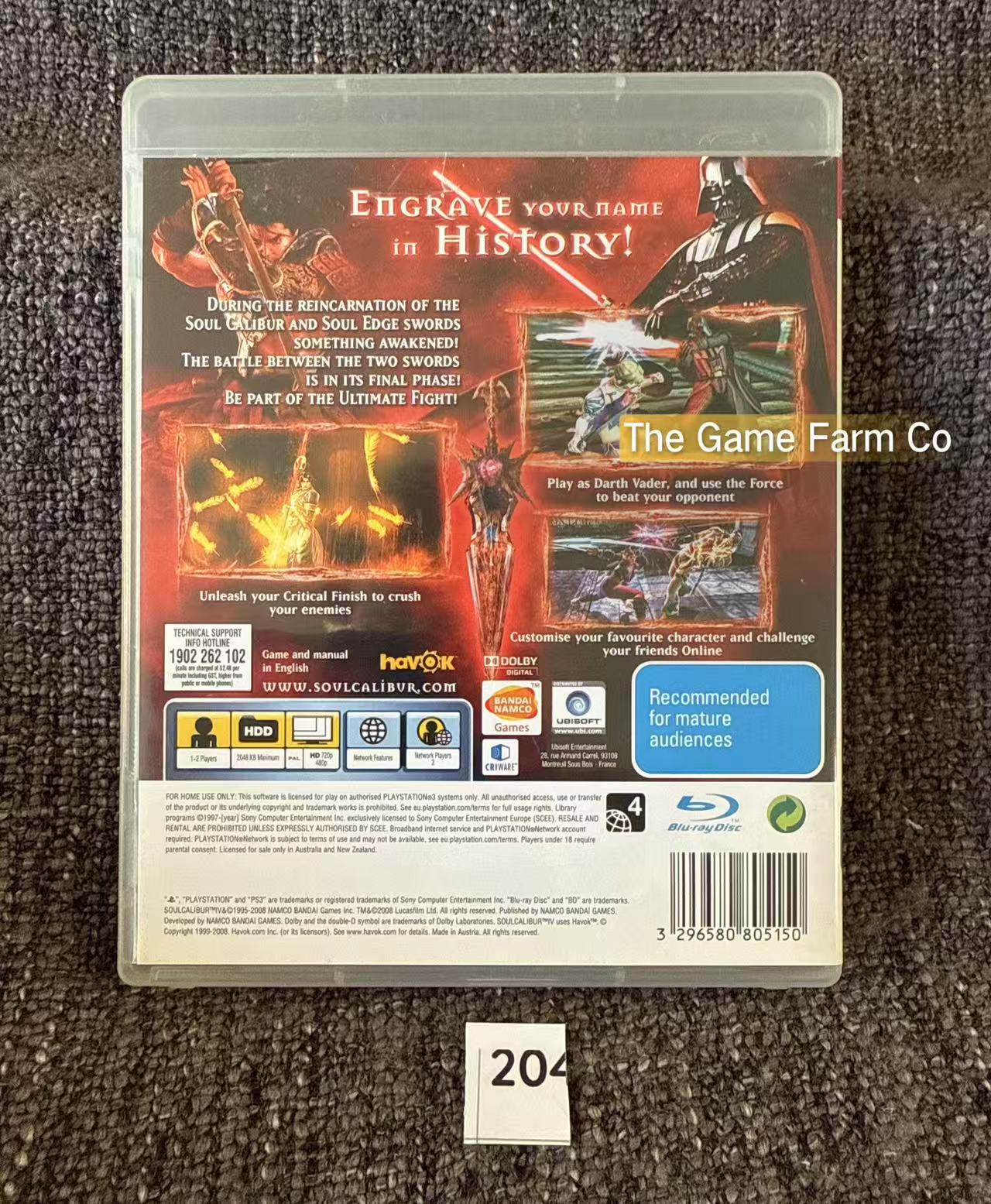 Soul Calibur IV Game - PS3 - Sony Playstation 3