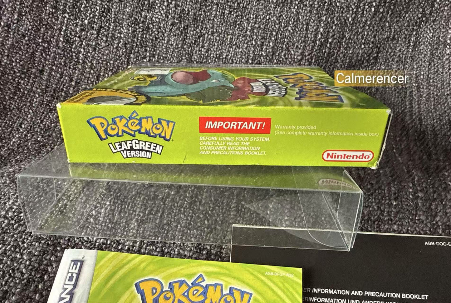 Pokemon Leaf Green Version Boxed Game -Nintendo Gameboy Advance GBA - Pal Version