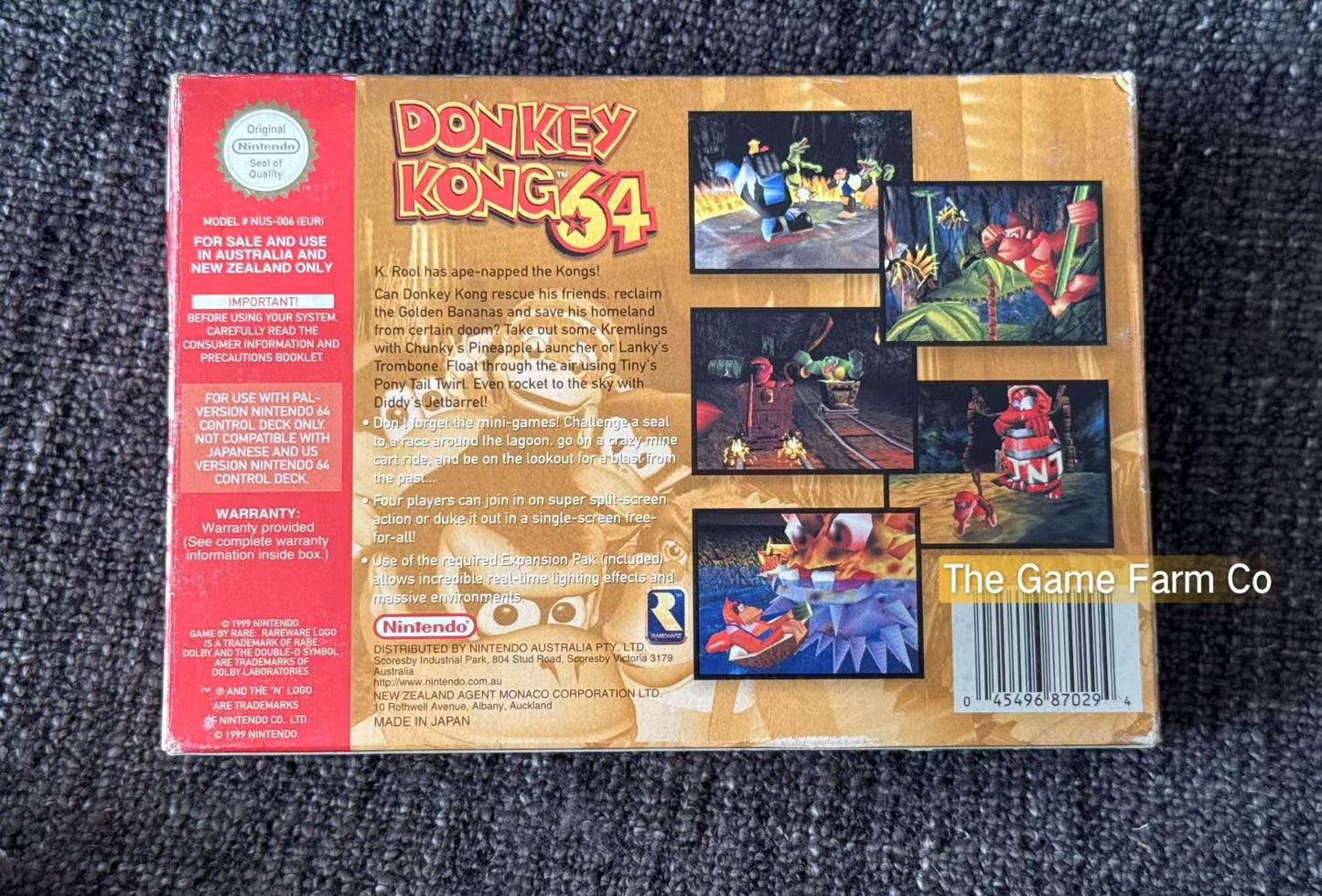 Donkey Kong 64 Game Boxed - Nintendo 64 / N64 - Pal Version