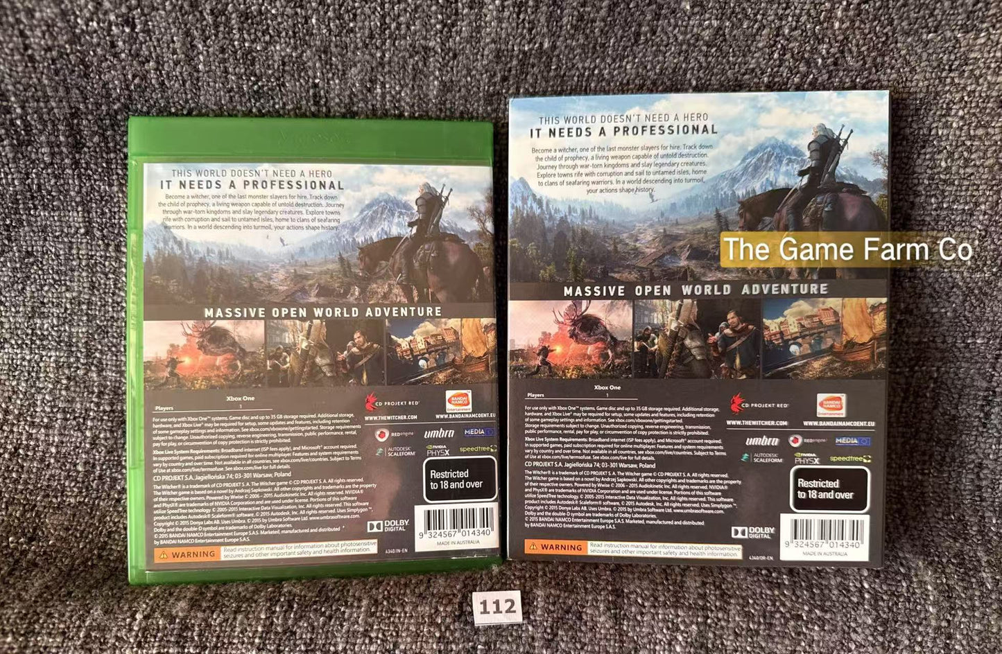 The Witcher 3 Wild Hunt with bonus materials Game Microsoft Xbox One