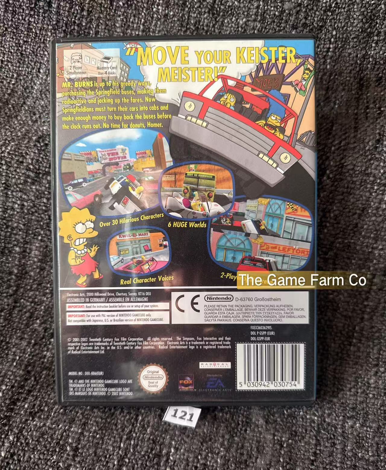 The Simpons Road Rage Game - Nintendo Gamecube - Pal Version