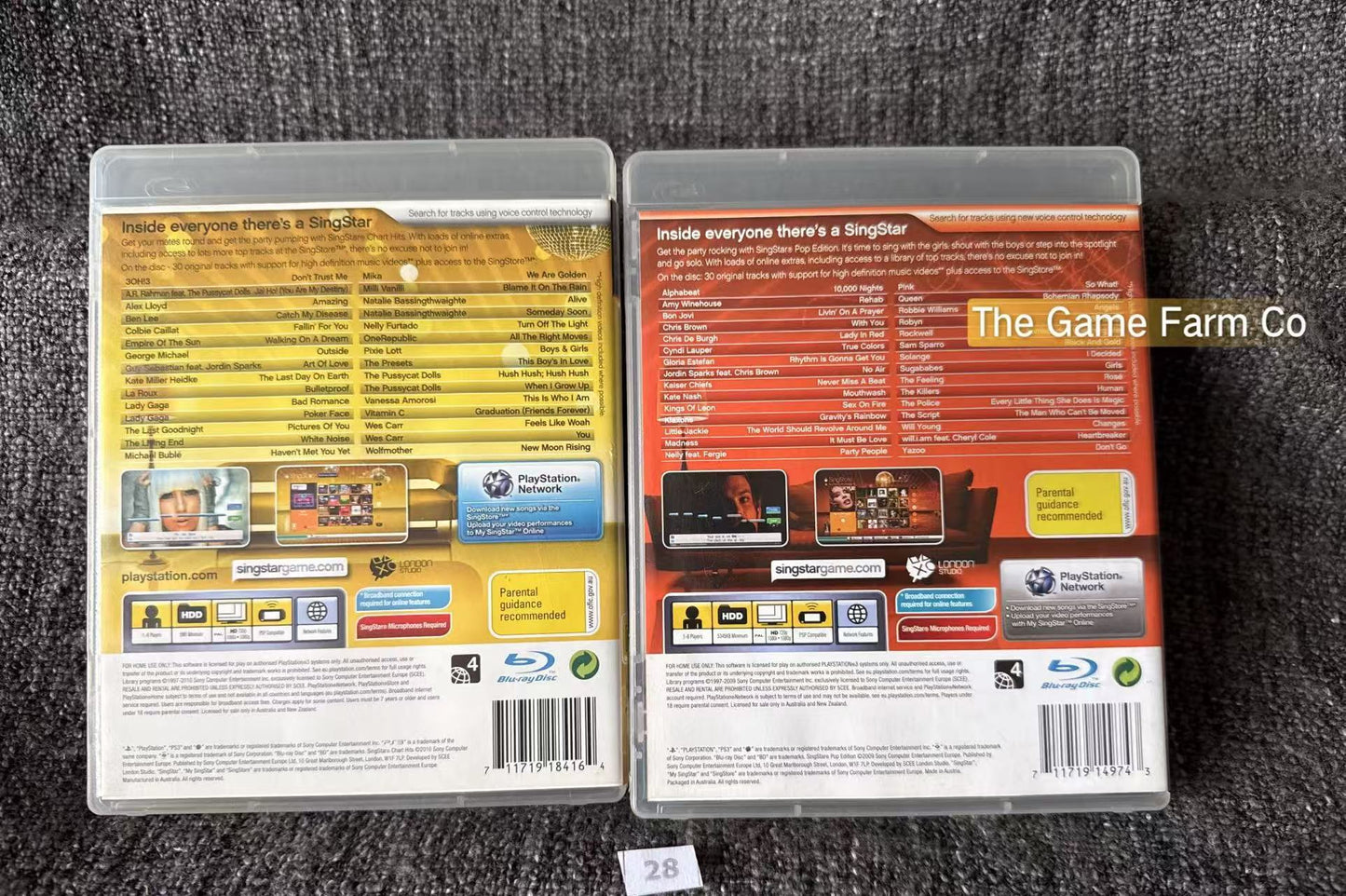 Singstar games x2 - Chart Hits + Pop Edition Game - PS3 - Sony Playstation 3