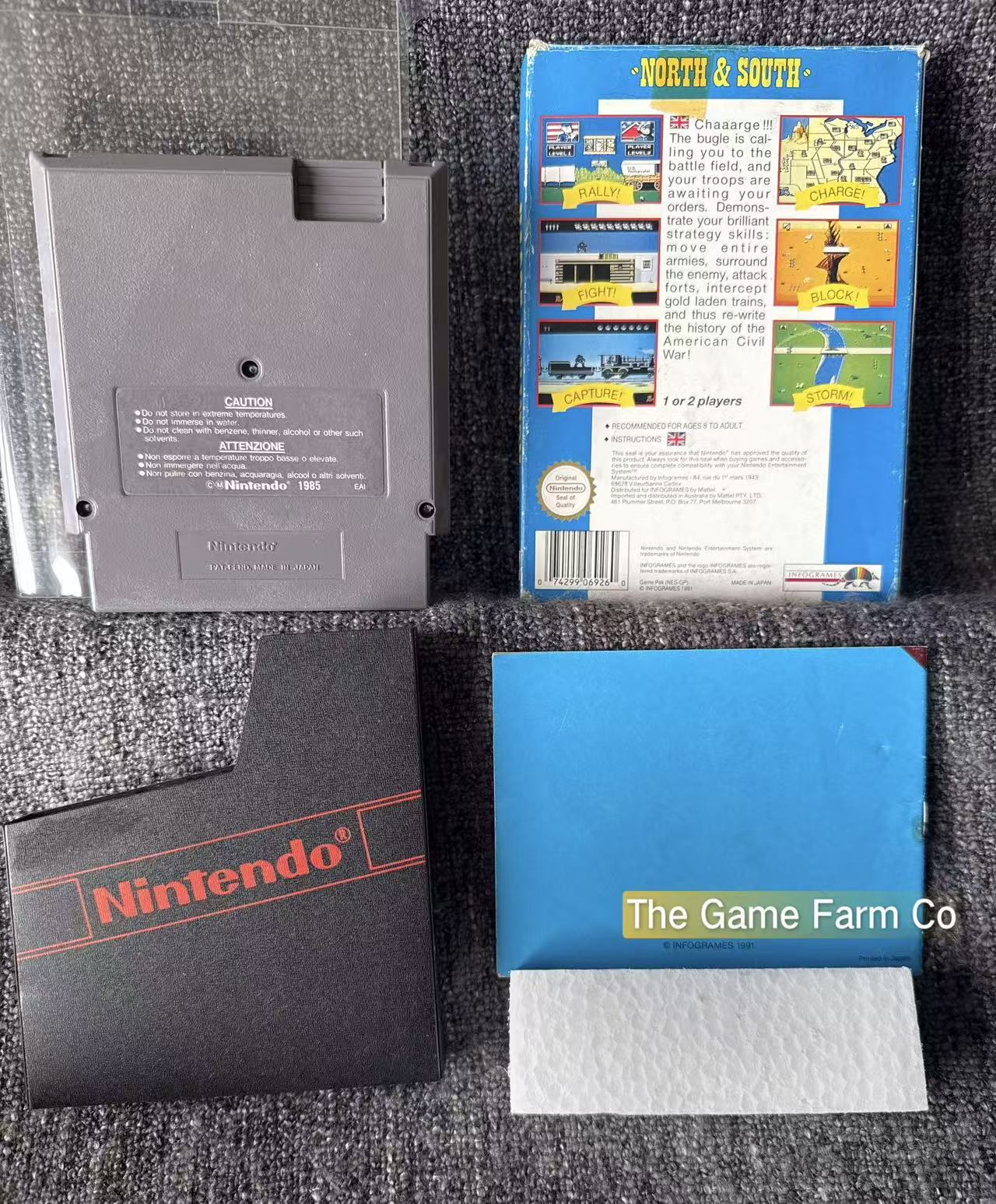 North & South Games Boxed Game - Nes - Nintendo / Entertainment System - Pal Version
