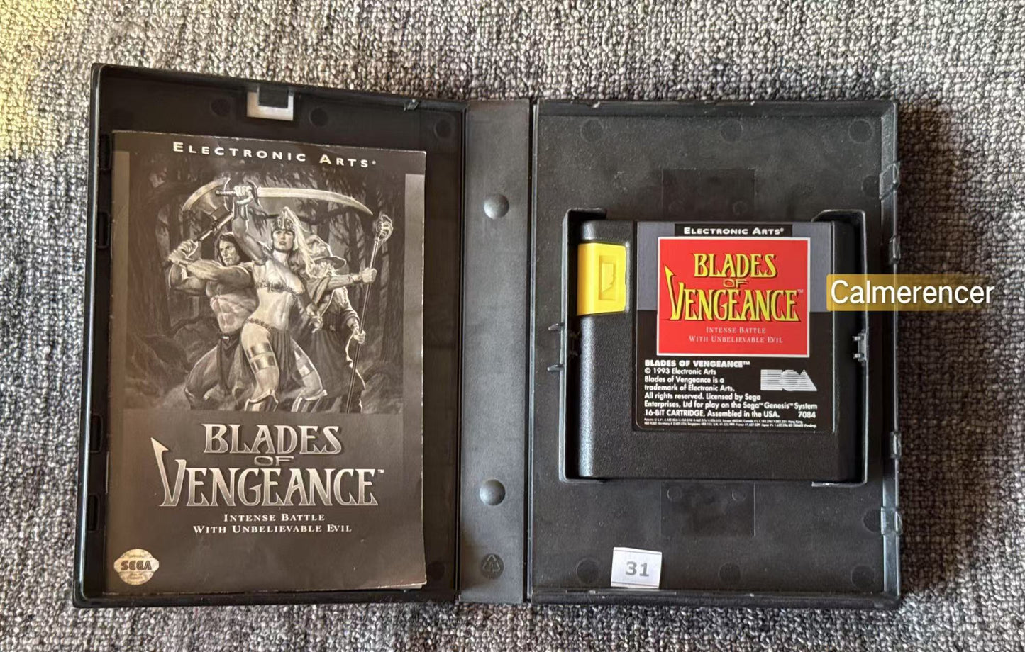 Blades Of Vengeance Excellent Condition - Game - Sega Mega Drive/ Genesis