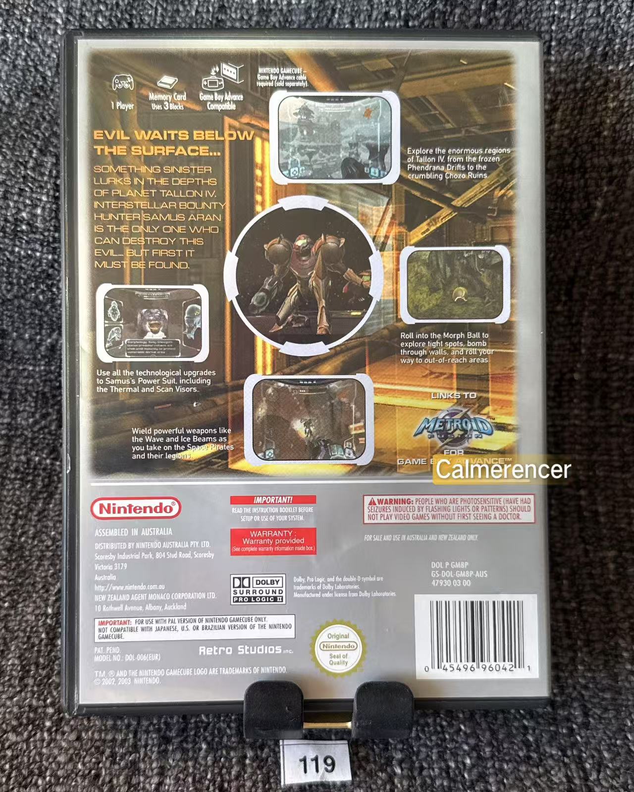 Metroid Prime Game - Nintendo Gamecube - Pal Version