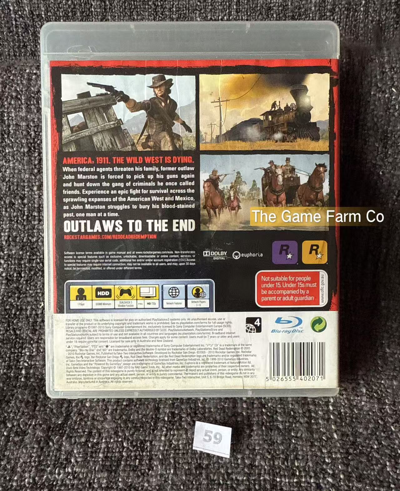 Red Dead Redemption Game - PS3 - Sony Playstation 3