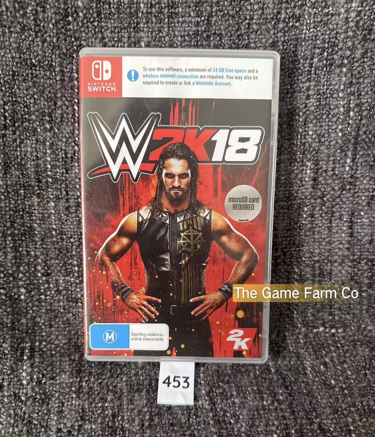 WWE 2K18 Nintendo Switch Physical Game Cartridge PAL Tested Used