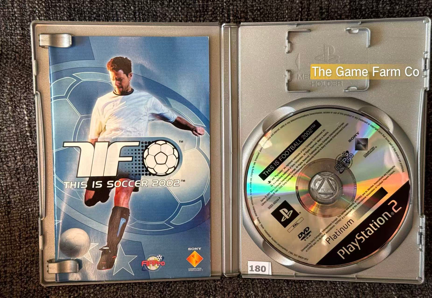 This is Soccer 2002 PS2 Physical Game CIB PAL Tested Used