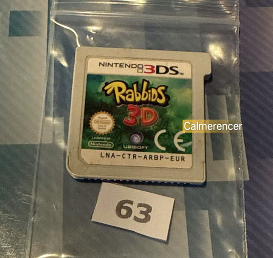 Rabbids 3D Game - No case  Nintendo 3DS