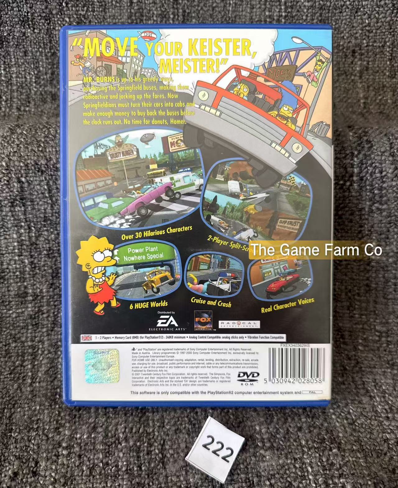 The Simpsons Road Rage Game- Sony PlayStation 2 (PS2)