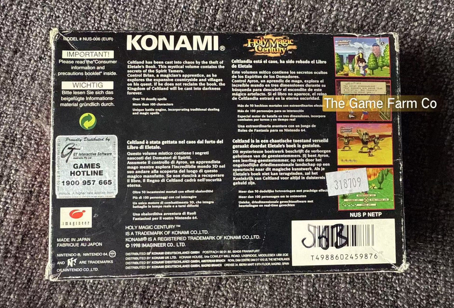Holy Magic Century Game Boxed - Nintendo 64 / N64 - Pal Version