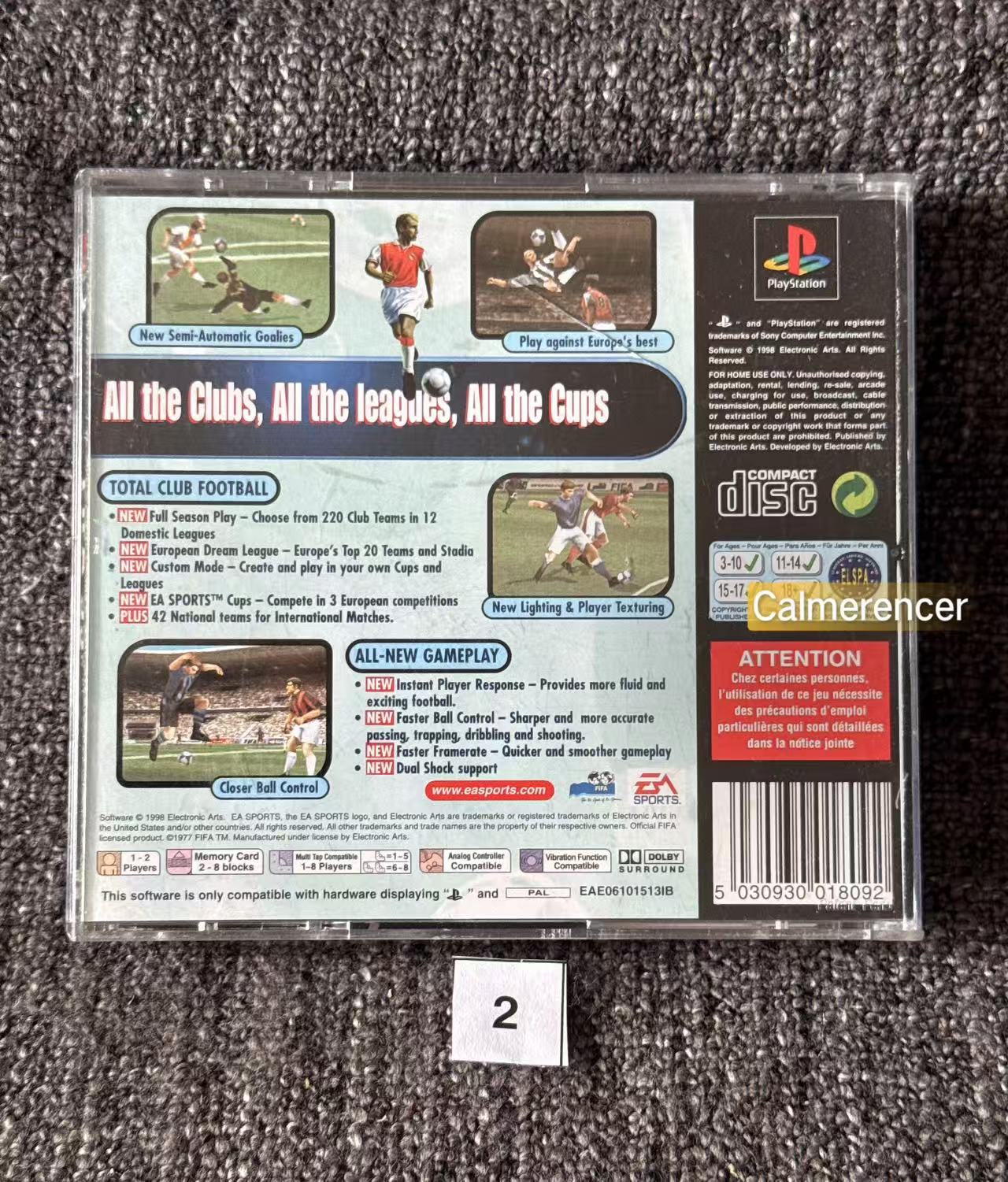 Fifa 99 EA Sports - Sony Playstation One (PS1) Game