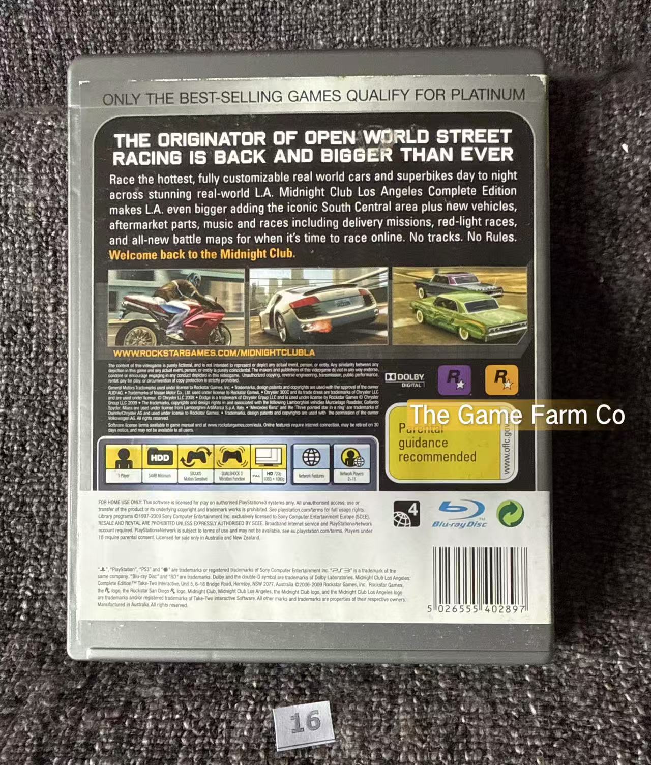 Midnight Club Los Angeles Complete Edition Game - PS3 - Sony Playstation 3