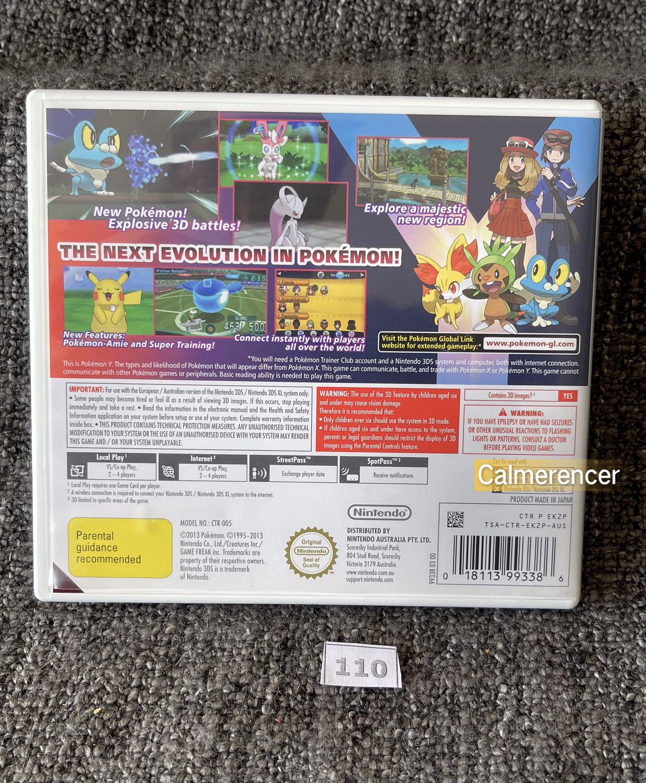Pokemon Y Game Nintendo 3DS