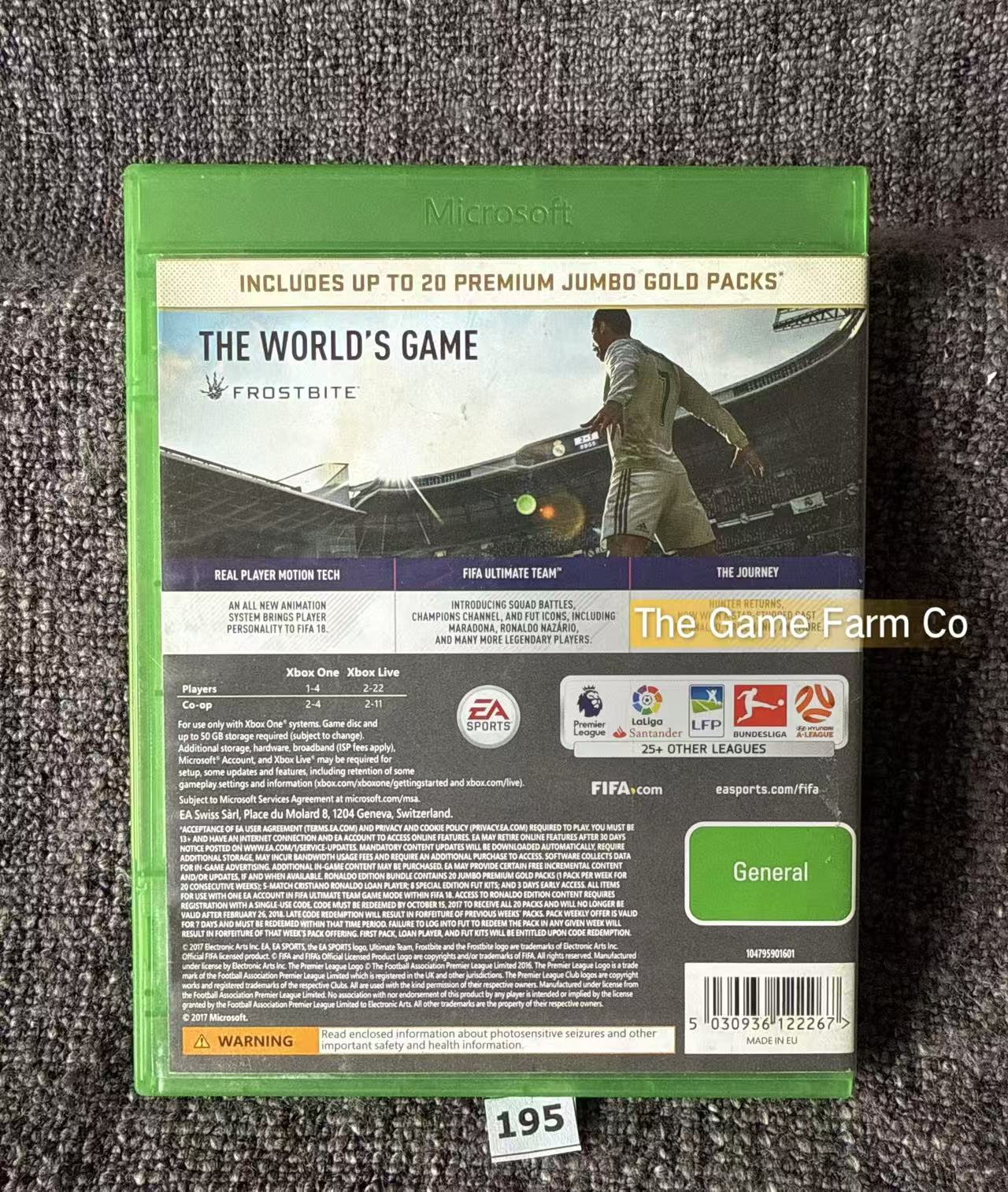 Fifa 18 Game - Microsoft Xbox One
