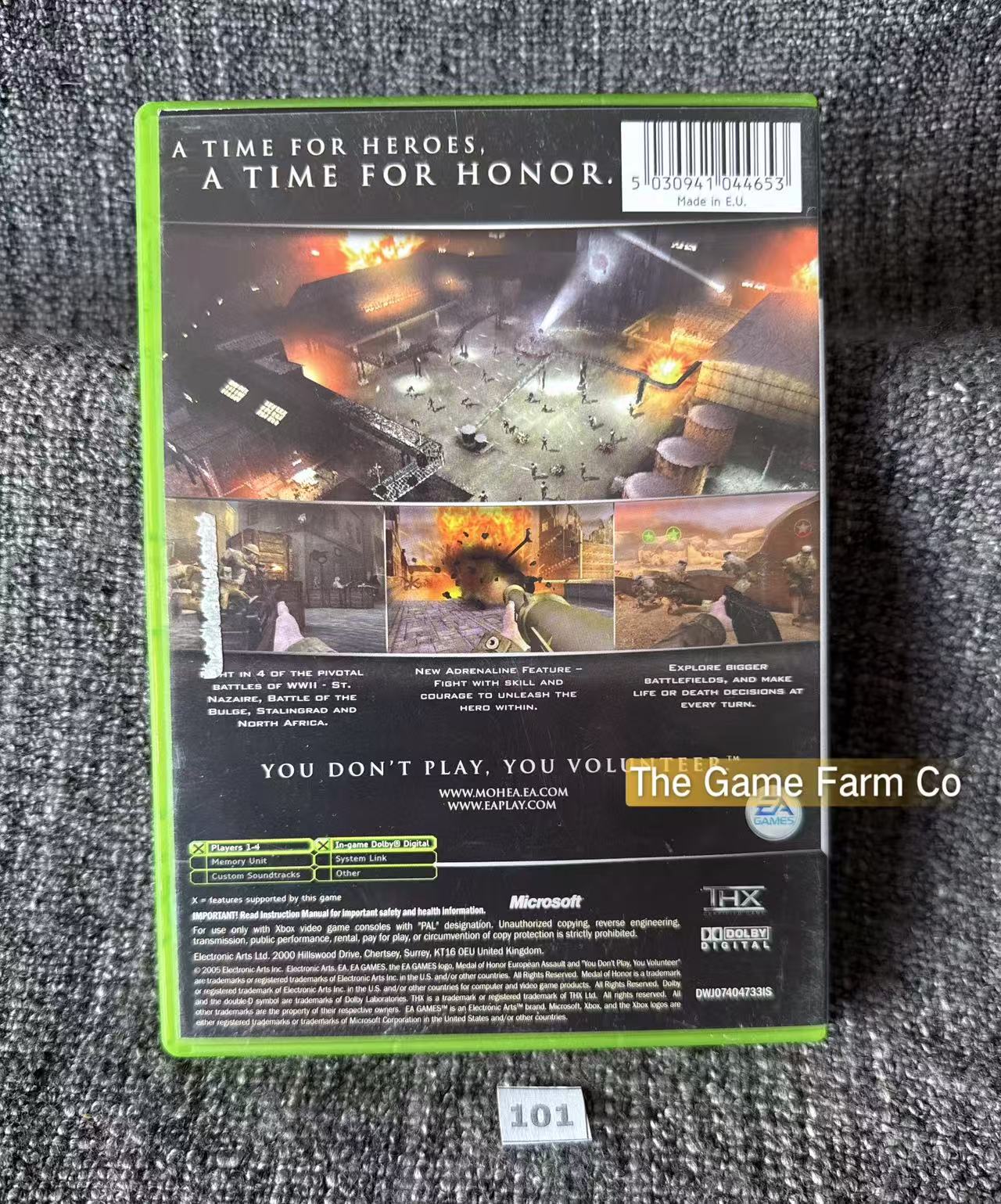 Medal Of Honor European Assault Game In Excellent Condition Microsoft Xbox Original