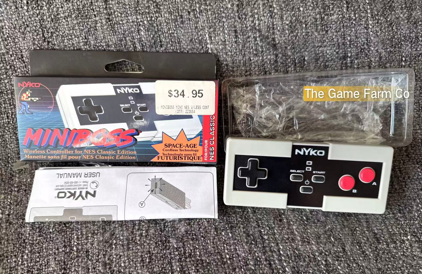 Mini Boss Nyko Nes Controller Boxed - Genuine Pal - Australian