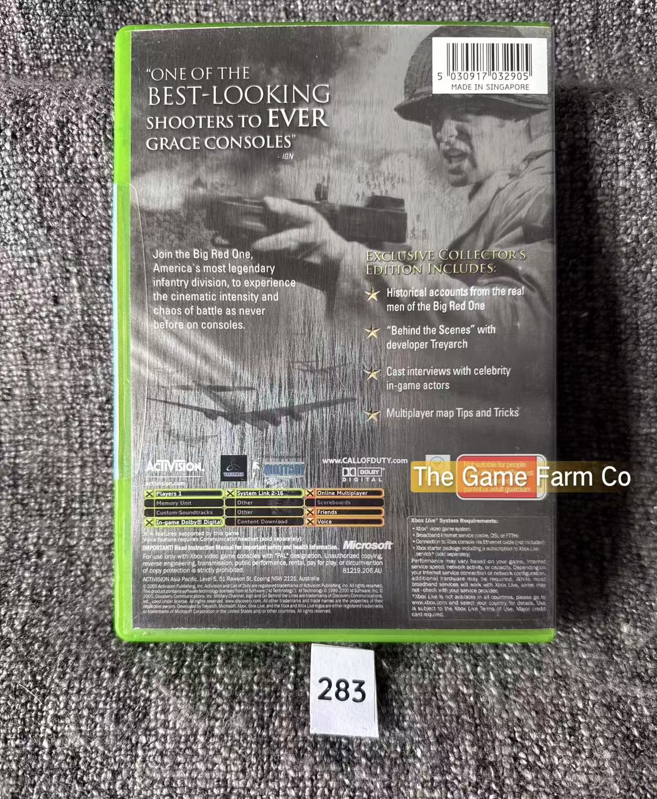 Call Of Duty 2 Big Red One Collectors Edition Game Microsoft Xbox Original