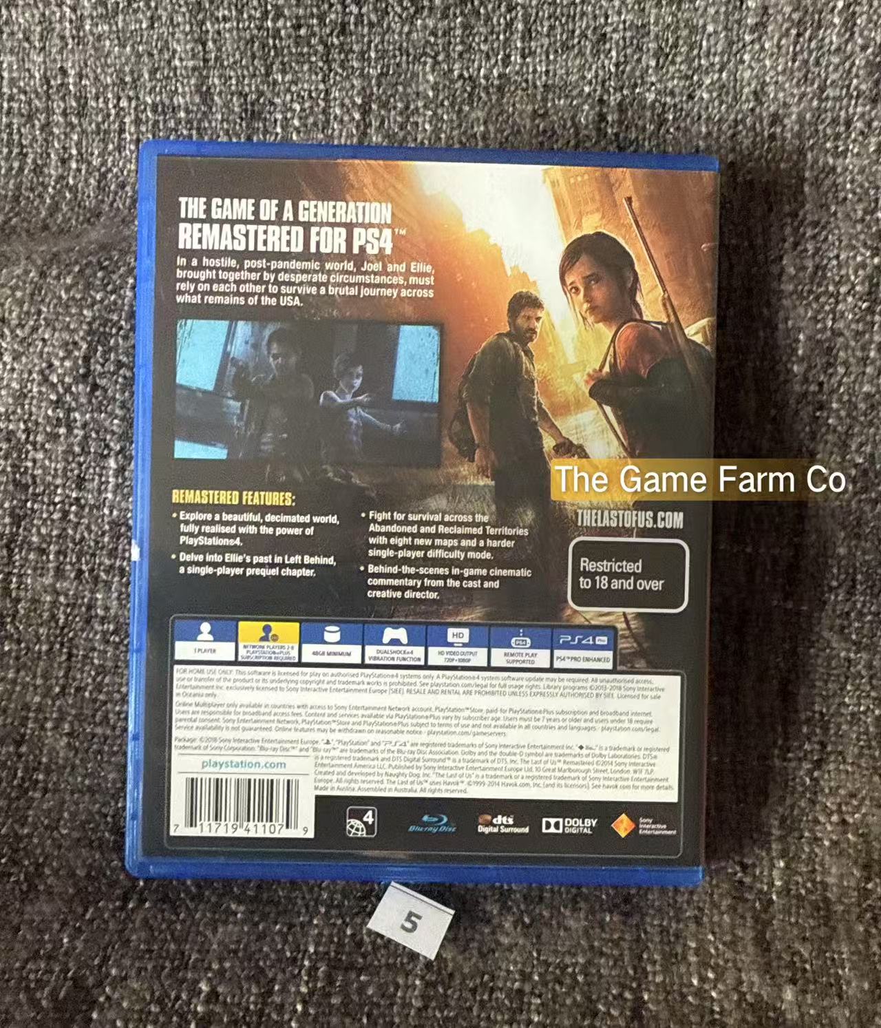 The Last Of Us Remastered Sony Playstation 4 (PS4) Game