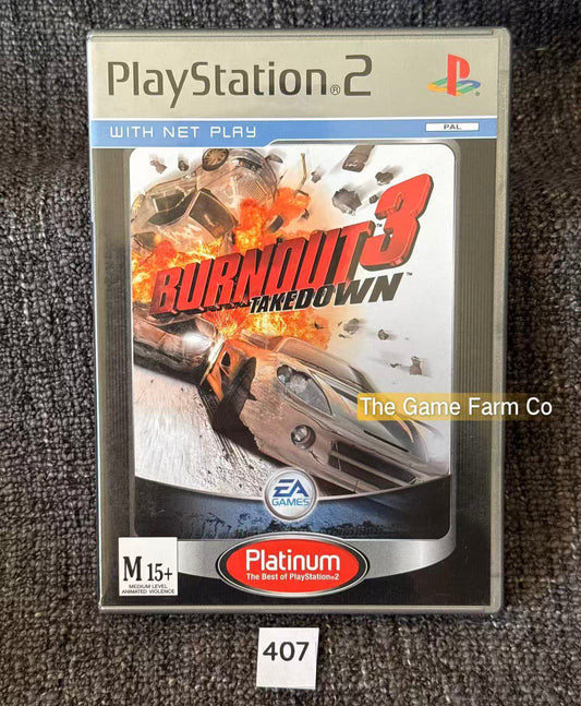 Burnout 3 Takedown PS2 Physical Game CIB PAL Tested Used