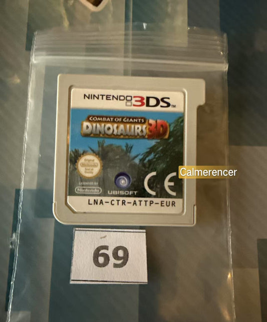 Combat Of Giant Dinosaurs 3D Game - No case Nintendo 3DS