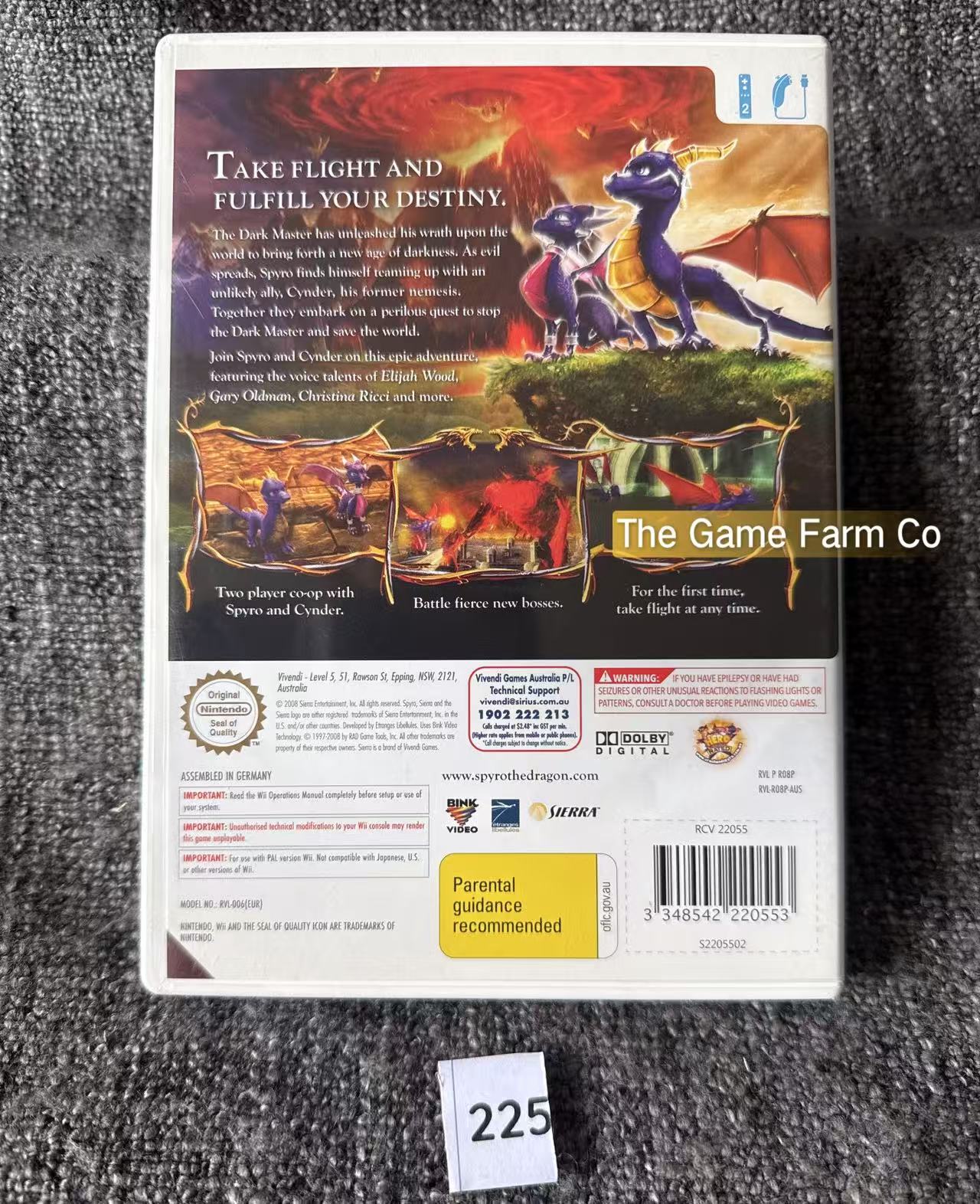 The Legend of Spyro Dawn of the Dragon -  Nintendo Wii game