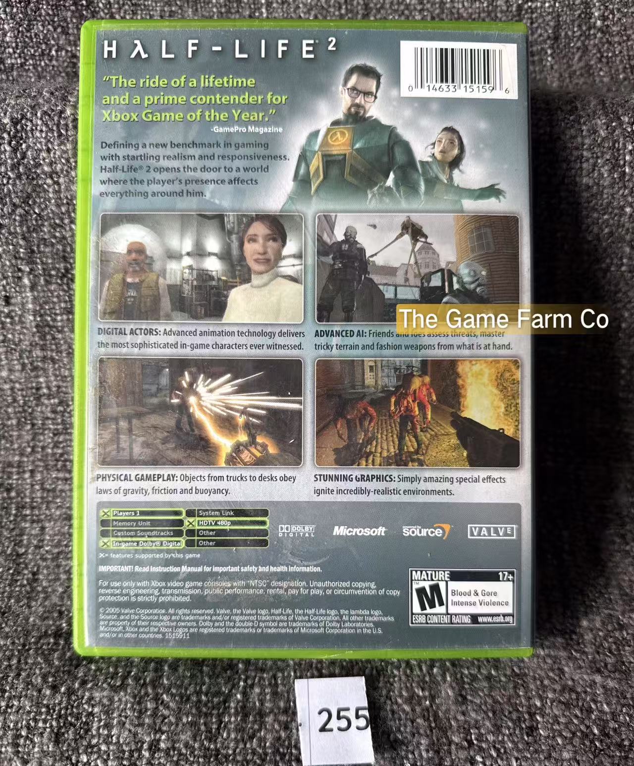 Half-Life Game Microsoft Xbox Original
