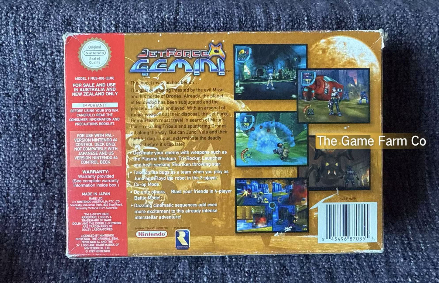 Jet Force Gemini Game Boxed - Nintendo 64 / N64 - Pal Version