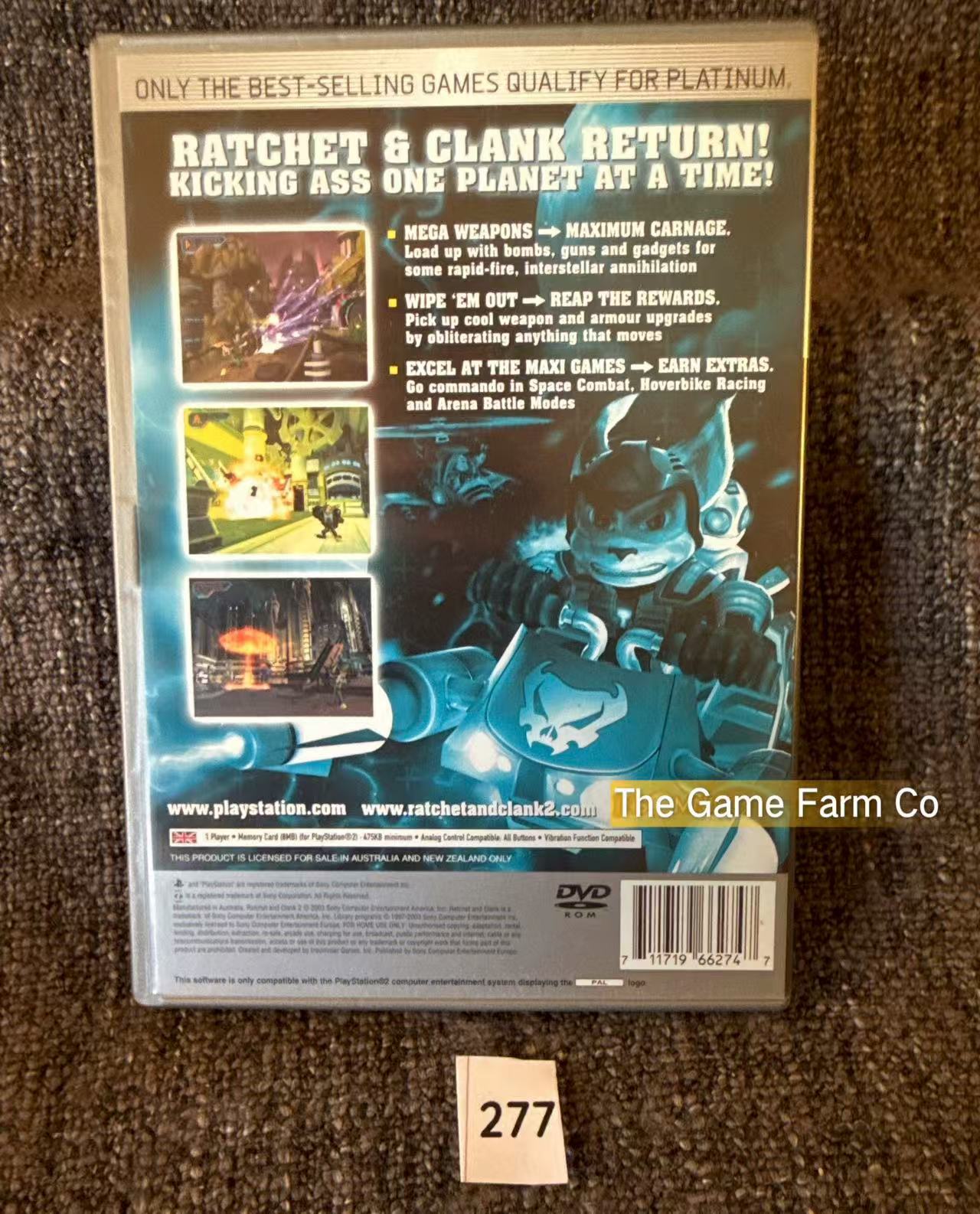 Ratchet & Clank Locked and Loaded Game- Sony PlayStation 2 (PS2)