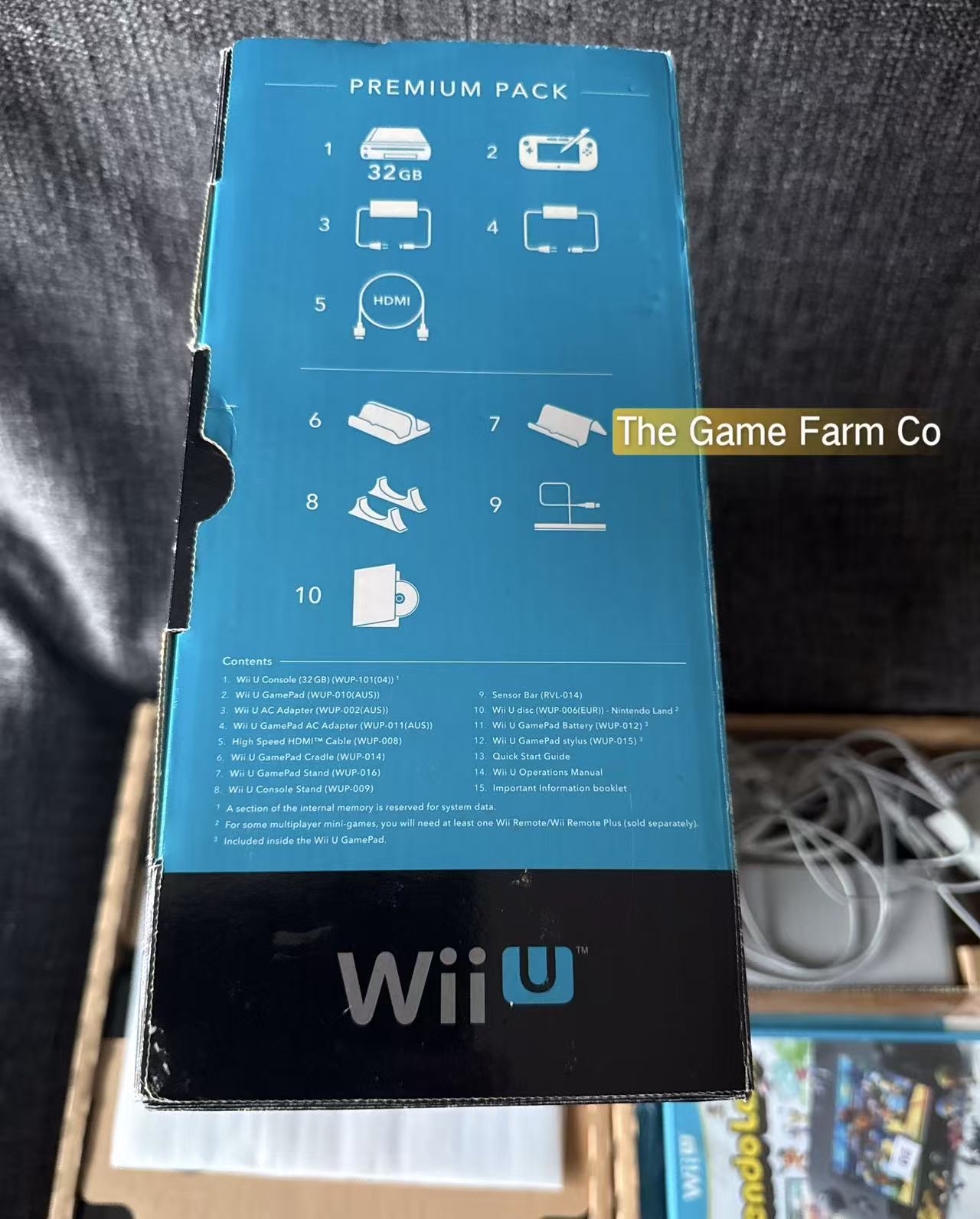 Nintendo Wii U Console Black Premium Pack 32GB Boxed Nintendo Land Bundle In Box