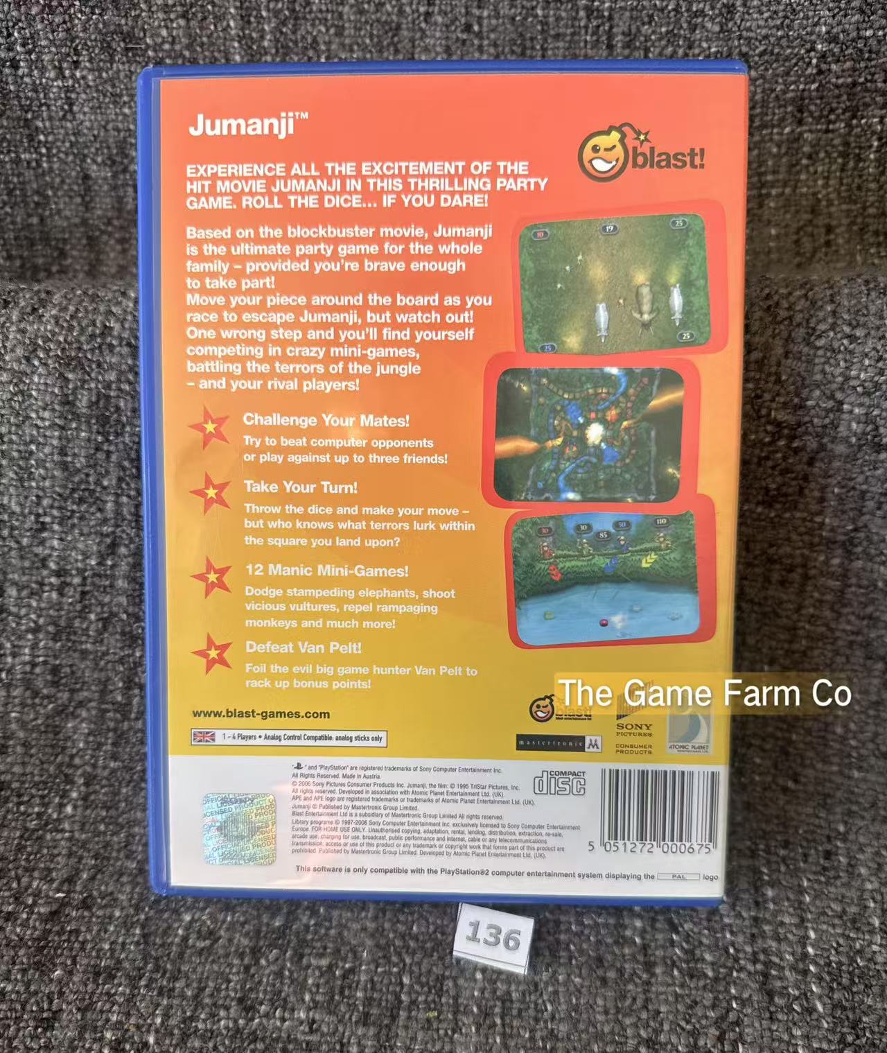 Jumanji Game- Sony PlayStation 2 (PS2)