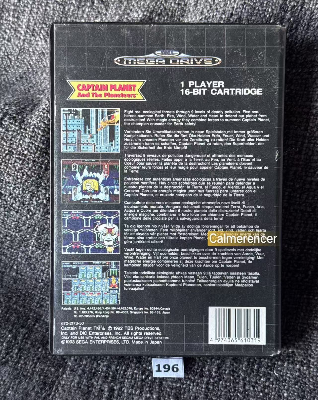 Captain Planet And The Planateers  - Game - Sega Mega Drive