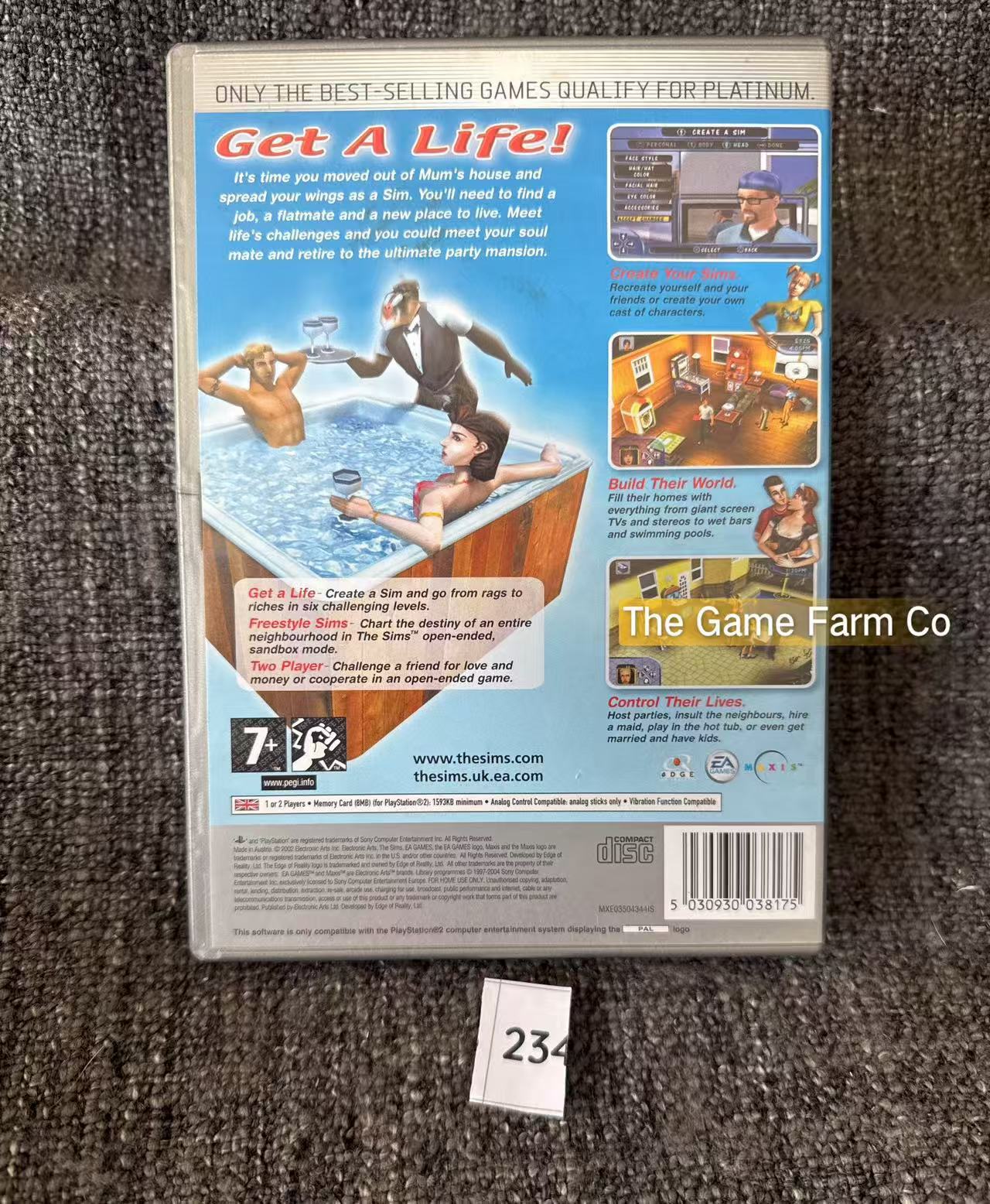 The Sims Game- Sony PlayStation 2 (PS2)