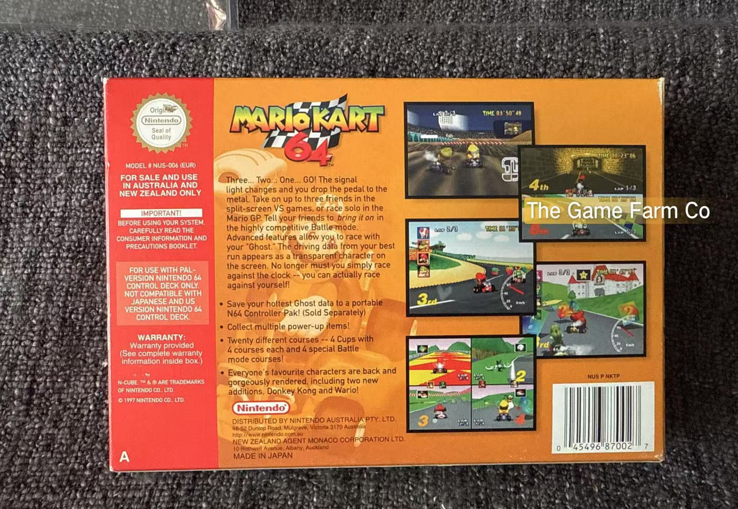 Mario Kart Game Boxed - Nintendo 64 / N64 - Pal Version
