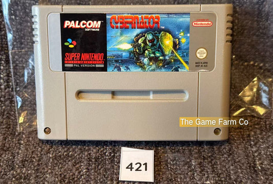 Cybernator (Nintendo SNES) Authentic PAL Loose Game Cartridge Only