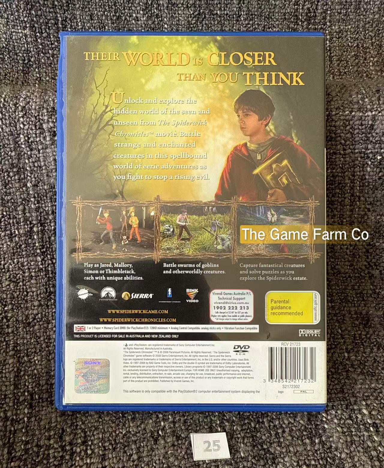 The Spiderwick Chronicles Game- Sony PlayStation 2 (PS2)