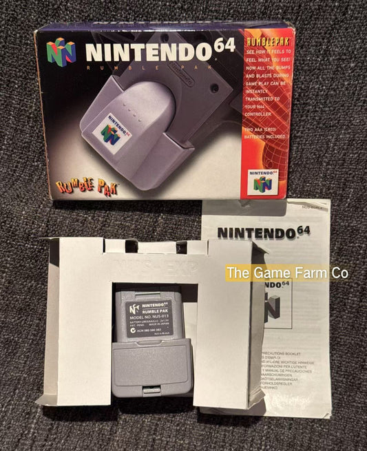 Nintendo 64 (N64) Rumble Pak boxed - Genuine