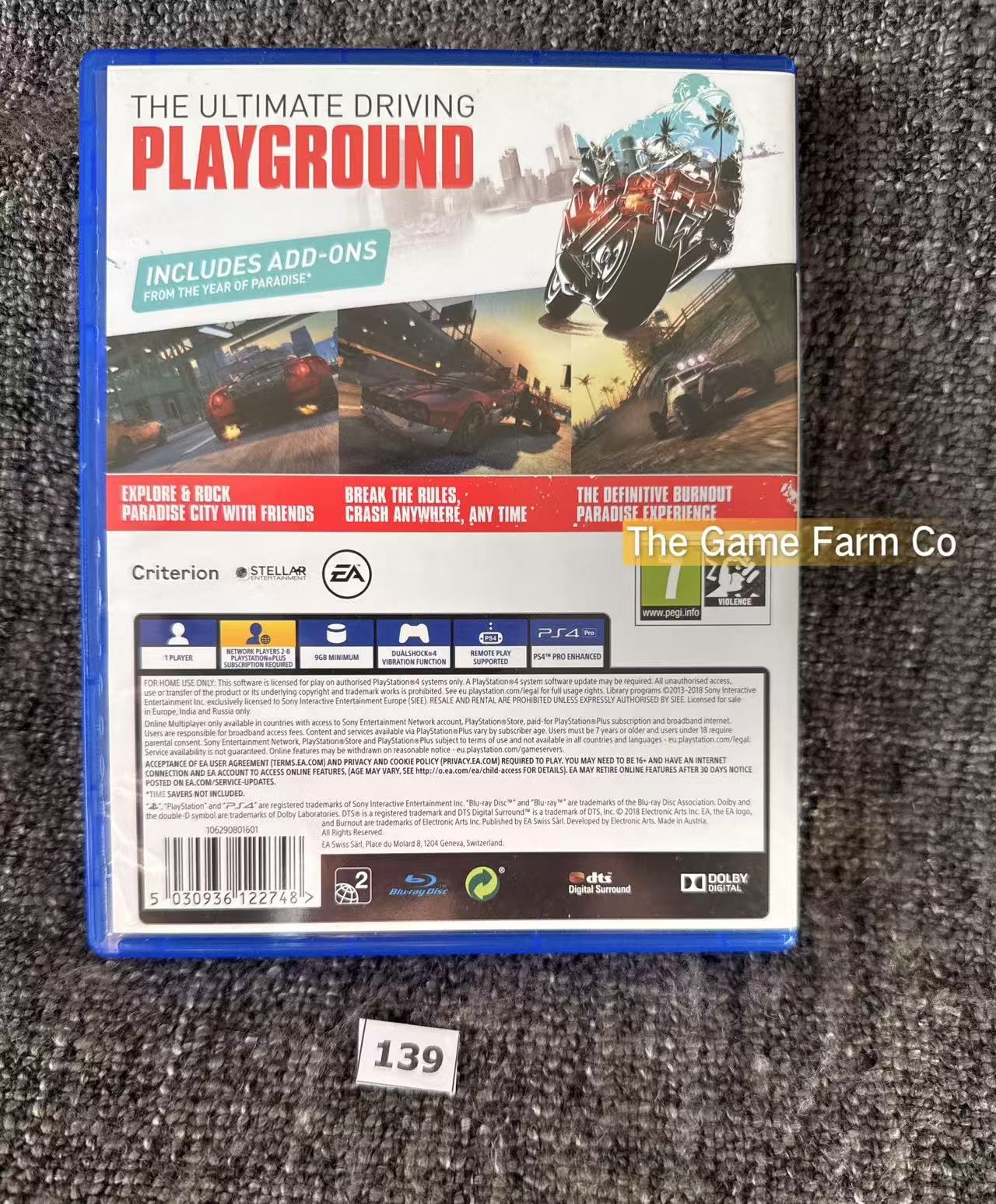Burnout Paradise Remastered Sony Playstation 4 (PS4) Game