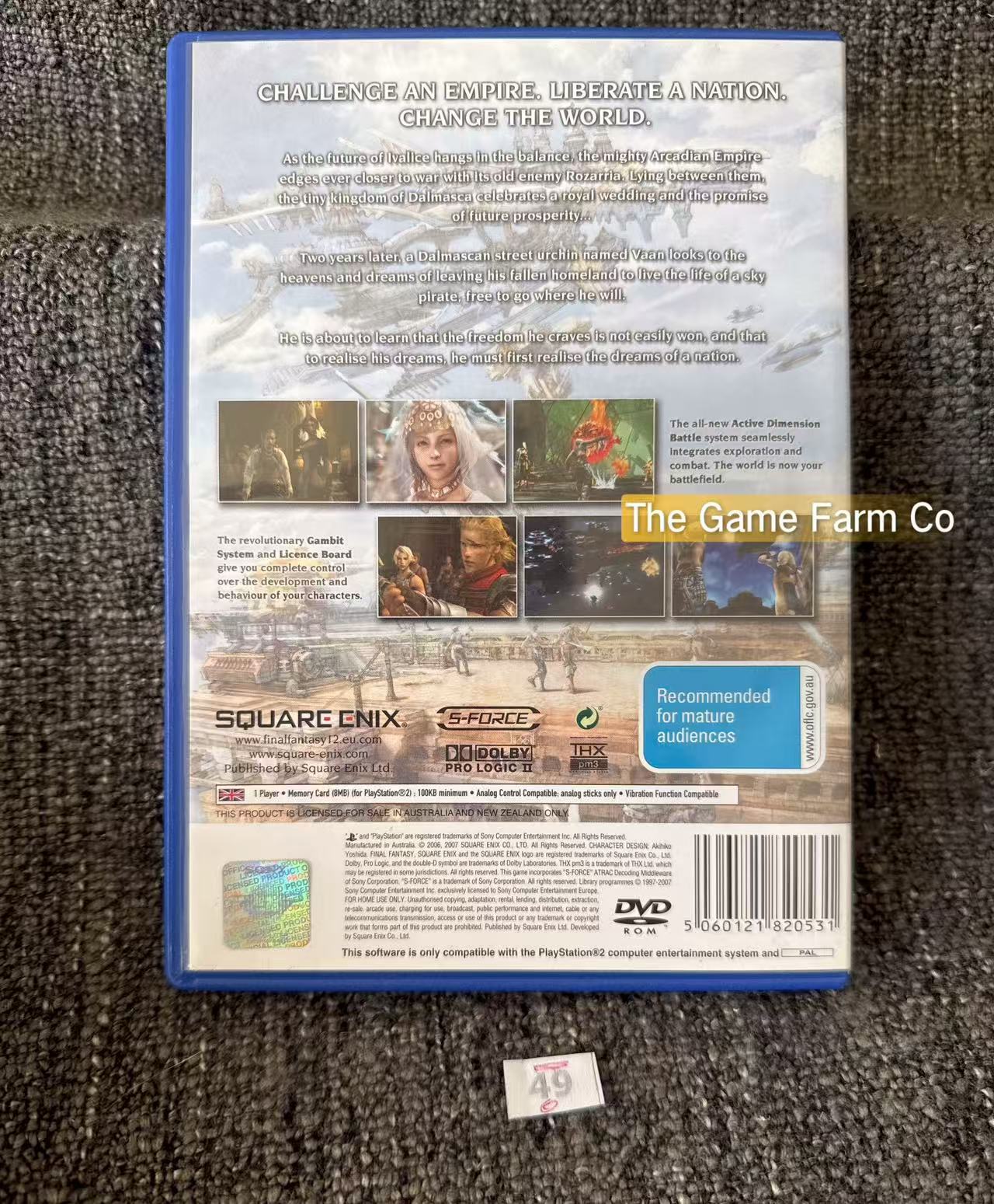 Final Fantasy XII In overall mint condition Game- Sony PlayStation 2 (PS2)