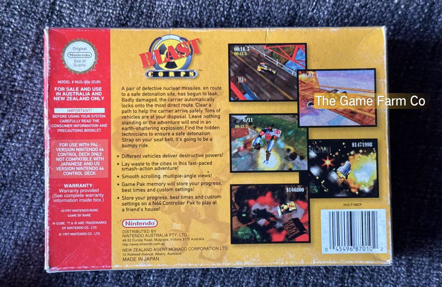 Blast Corps Game Boxed - Nintendo 64 / N64 - Pal Version