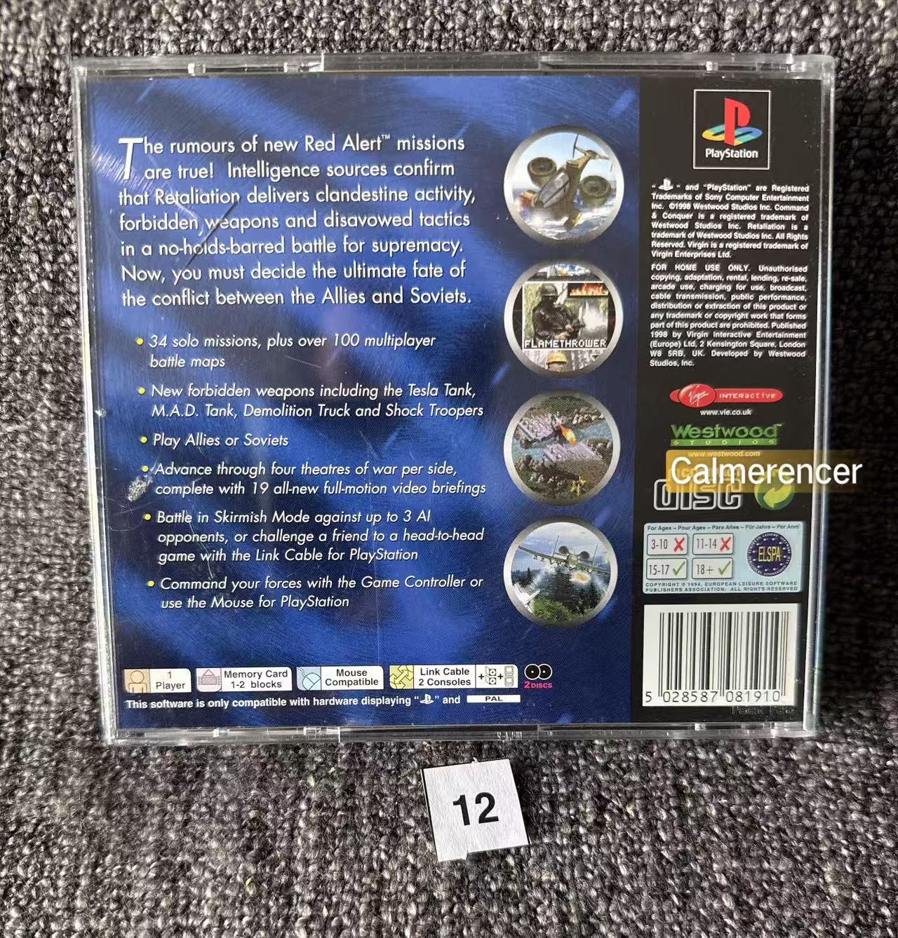 Command & and Conquer Retaliation  - Sony Playstation One (PS1) Game