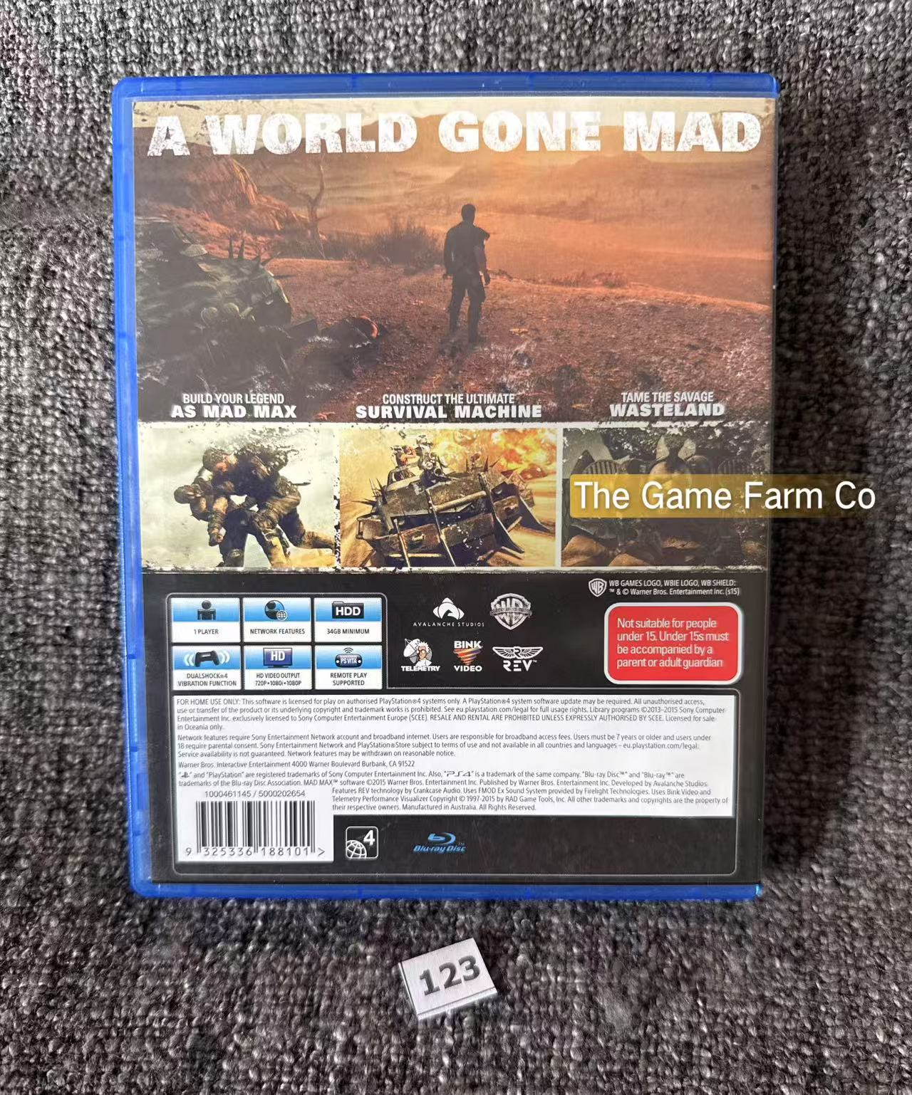Mad Max Sony Playstation 4 (PS4) Game